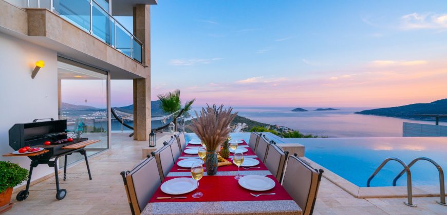 Luxury Six Bedroom Villa with Spectacular View in Kalkan