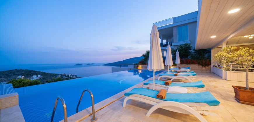 Luxury Six Bedroom Villa with Spectacular View in Kalkan