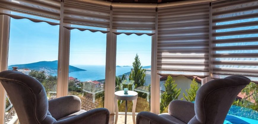 Luxury Five Bedroom Villa with Fabulous Sea View for Sale in Kalkan