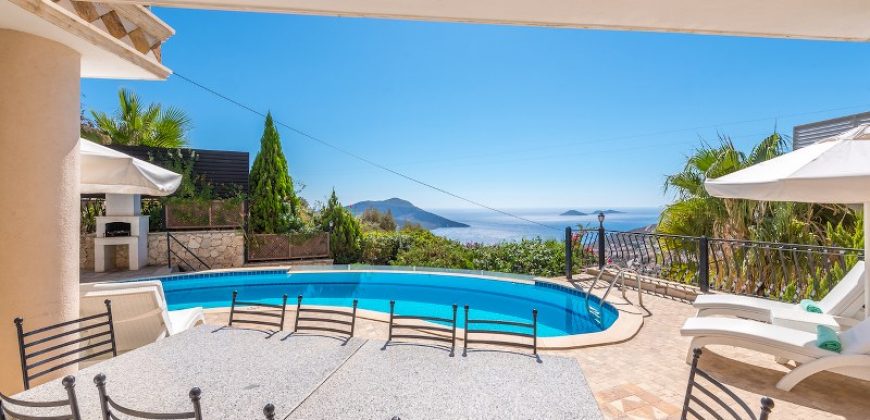 Luxury Five Bedroom Villa with Fabulous Sea View for Sale in Kalkan