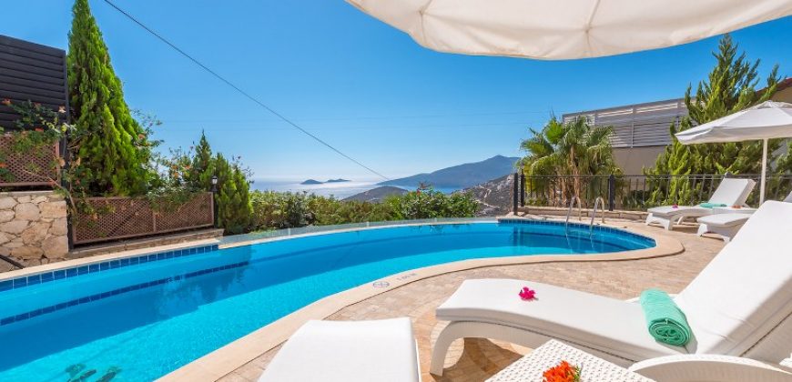 Luxury Five Bedroom Villa with Fabulous Sea View for Sale in Kalkan