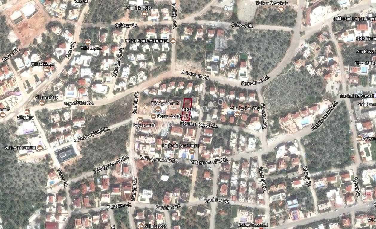 KALKAN MERKEZDE İMARLI ARSA
