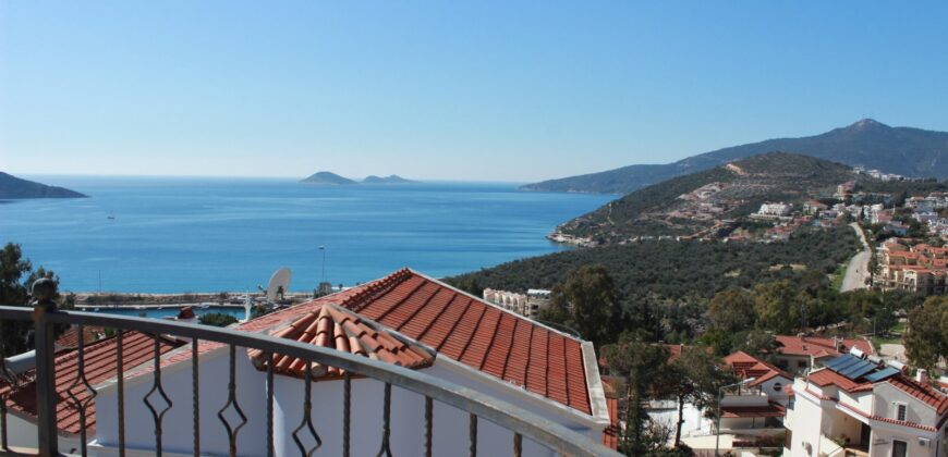 Four Bedroom sea view Villa in Kalkan Center for sale