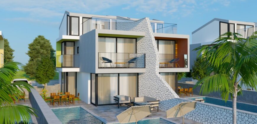 New! Off-Plan Luxury Semi Detached Three Bedroom Villas for sale in Kalkan