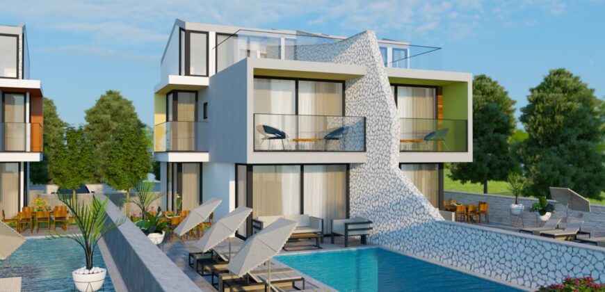 New! Off-Plan Luxury Semi Detached Three Bedroom Villas for sale in Kalkan