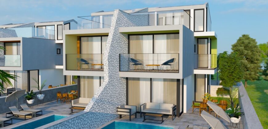 New! Off-Plan Luxury Semi Detached Three Bedroom Villas for sale in Kalkan