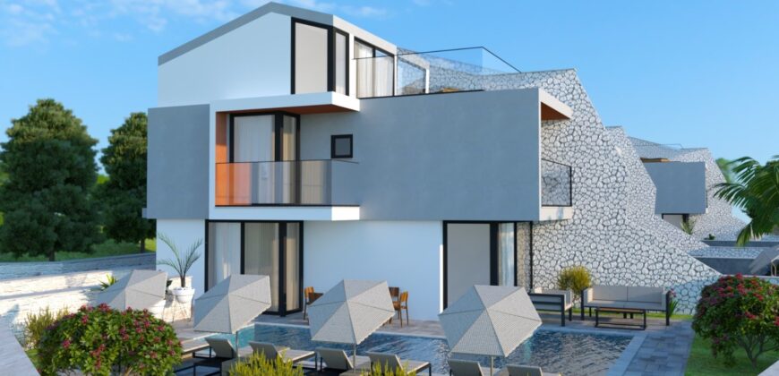 New! Off-Plan Luxury Semi Detached Three Bedroom Villas for sale in Kalkan