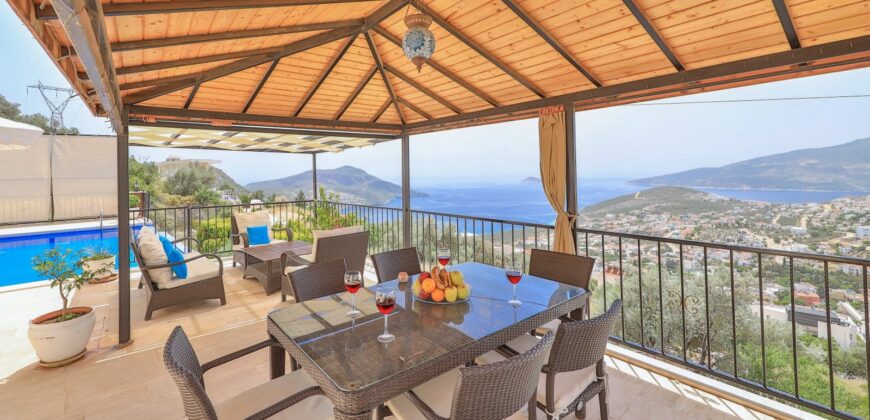 Three Bedroom Villa with Fabulous view in Kalkan for sale