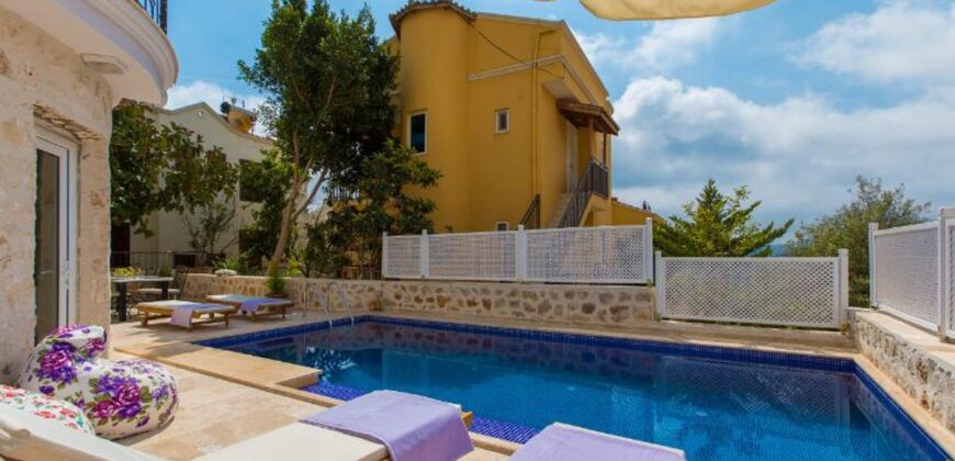 Four Bedroom sea view Villa in Kalkan Center for sale