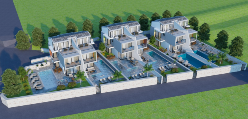 New! Off-Plan Luxury Semi Detached Three Bedroom Villas for sale in Kalkan