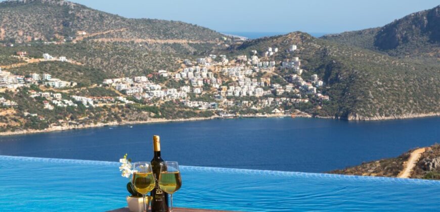 Luxury Three Bedroom Villa with Spectacular view in Kalkan for Sale