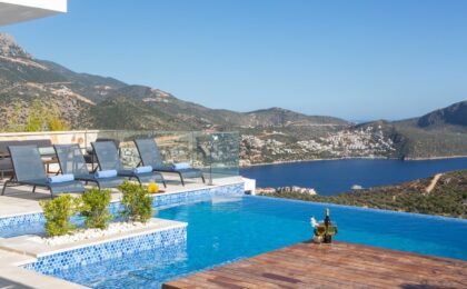 Luxury Three Bedroom Villa with Spectacular view in Kalkan for Sale